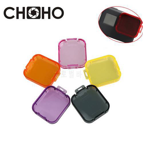 Diving Filter Yellow Red Purple Grey Orange Pink Dive Filtors Lens Protector For Go pro Hero 5 6 7 Black NEW Gopro Accessories