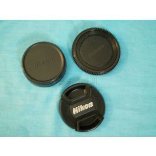 3 in 1 52mm Lens cap cover + Lens Rear cap + Camera body cap set of cap For D5100 D5200 D3200 D3100 18-55mm 55-200mm DSLR
