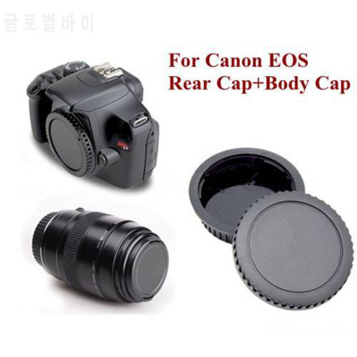 2 in 1 Body Caps + Rear Lens Cap Cover for Canon EOS 650D 700D 60D 70D 7D 6D 5D III 100D DSLR