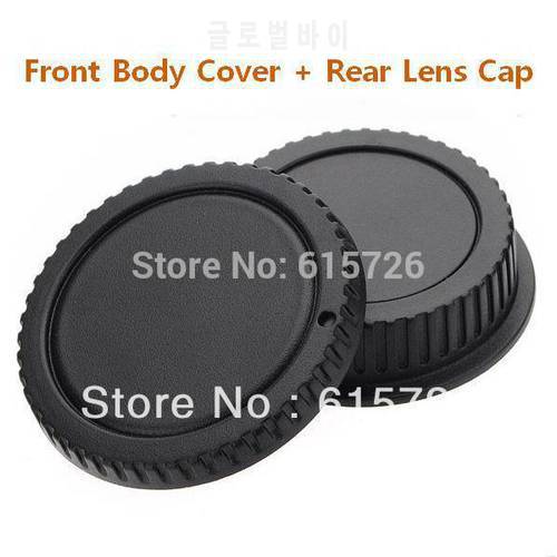 1pairs camera Body cap + Rear Lens Cap Hood Protector for canon 1000D 500D 550D 600D EF EF-S Rebel T1i eos Camera