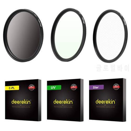 Deerekin 55mm Polarizer CPL+UV+Star(6x) Lens Filter Kit for Nikon Sony Digital Camera 55 mm Nikon D3500 D3400 Sony Canon Lenses