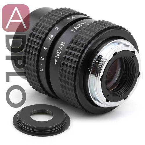 25mm f1.4 CCTV C mount Lens + C to Micro M4/3 NEX /N1 /Pentax Q /Fuji / EF M M2 Adapter Suit For Pentax Camera + Lens Cap