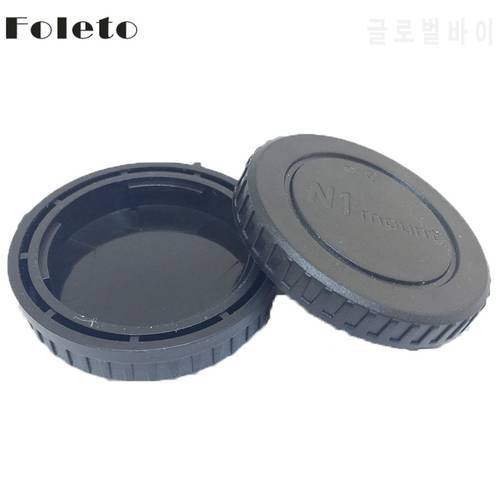 Foleto N1 mount Rear cap + Lens Cap Cover Camera Lens Protector for nikon 1 N1 mount camera J1 J2 V1 V2 camera lens accessories