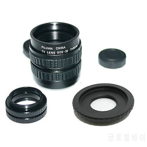 35mm F/1.7 C mount CCTV lens for Fujifilm Fuji FinePix X-Pro1 X Pro Camera macro lens