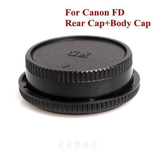 2 in 1 Body Caps + Rear Lens Cap Cover for Canon FD A-1 F-1 AL-1 AV1 F-1 T50 T70 T90 DSLR