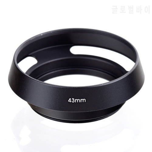 43mm Black Vented Curved Metal camera lens Hood for Leica M for Pentax for S&ny for Olympus For canon nikon