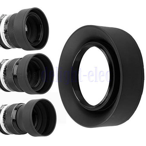 67mm 3-in-1 3-Stage Collapsible Rubber Lens Hood for Canon Nikon DSLR Camera wide angle long-focus lens hood 67 MM