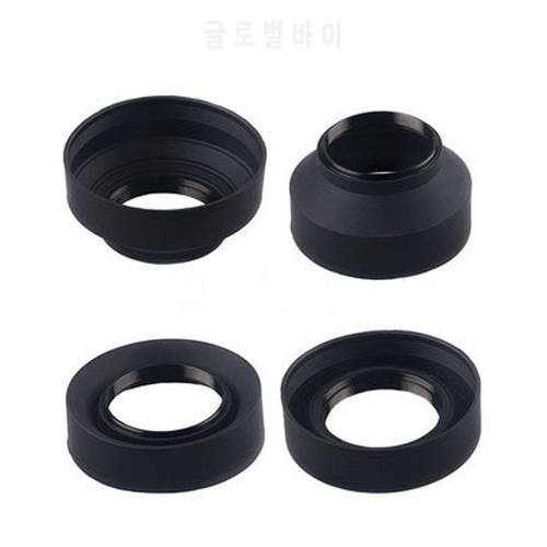 72mm 3-Stage Collapsible 3 in1 Rubber Lens Hood for Canon Nikon Pentax Camera 72 mm Wide Angle