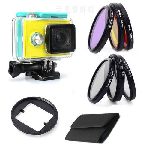 Diving Filter Yellow Red Purple UV CPL ND4 6pcs Underwater Dive Filtors for GoPro 3+/4 Xiaomi Yi Camera Accessories