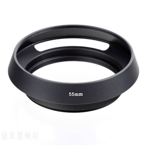 40.5 43 46 49 52 55 58 62 67mm Black Vented Curved Metal camera lens Hood for Leica M for Pentax for S&ny for Olympus