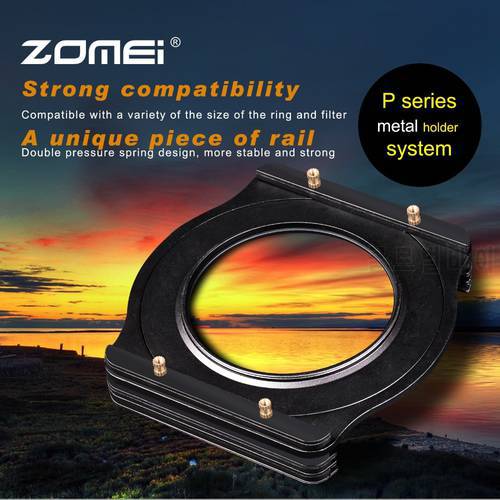 Zomei 49/52/55/58/62/67/72/77/82mm Adapter Ring+Alu-Metal Square 3-Slot Filter Holder Support Kit for Cokin P Series 83mm Filter
