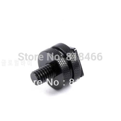 FREE SHIPPING wholesale 3/8 Inch two Nut Mount Adapter For Tripod Screw And DSLR Camera Flash Hot Shoe10pcs