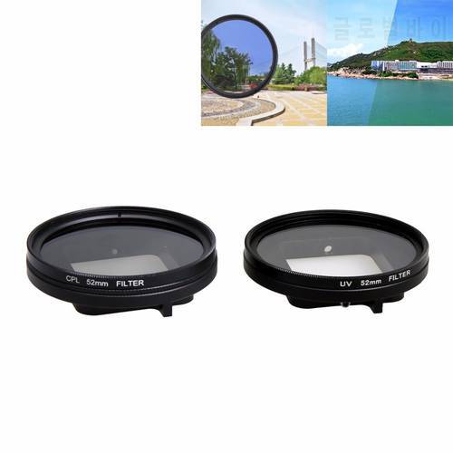 For GoPro HERO5 Proffesional 52mm Lens Filter (CPL Filter + Lens Protective Cap + Hex Spanner)