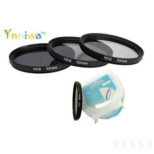 3pcs/set 49 52 55 58 62 67 72 77mm ND2 ND4 ND8 Neutral Density filter with box for canon nikon DSLR lens free ship with tracking