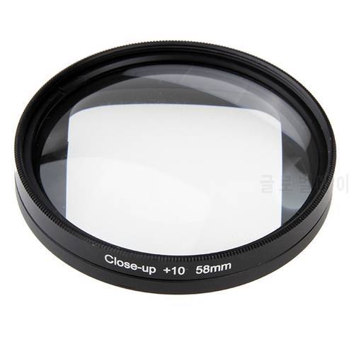 For Canon 600D 700D For Nikon DSLR Macro Lens Filter For GoPro HERO4 Session Action Camera Go Pro Accessories 58mm 10X Close-Up