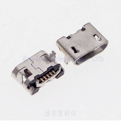100pcs micro 5p usb jack usb connector micro usb female socket with horn 7.2mm