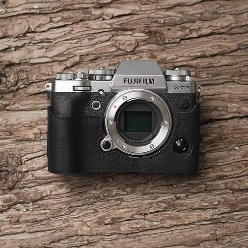 Handmade Genuine Leather Camera Case Bag Half Body Camera For Fujifilm XT3 FUJI X-T3