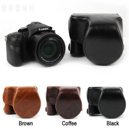 Camera Bag PU Leather Case Cover For Panasonic Lumix DMC-FZ1000 FZ1000 DSLR With Shoulder Strap