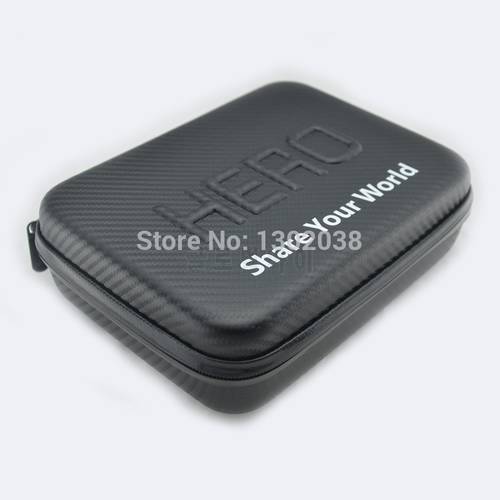 New Carbon Fiber Waterproof Shockproof Gopro Case Portable Bag 9 inch EVA Go pro Tool Bag Box For Gopro HD Hero 3+/3/2/1