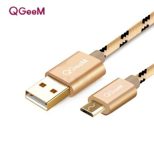 QGeeM Micro USB Cable USB Data Cable for Samsung Xiaomi hua wei Tablet Android USB Charging Cord 1m 2m Micro usb