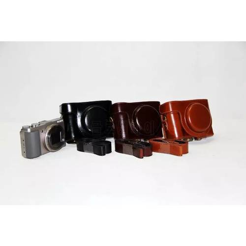 PU Leather Camera Case Bag Cover for Sony DSC-HX60 DSC-HX50V DSC HX60 HX50V HX30 Black Light Brown Dark Brown