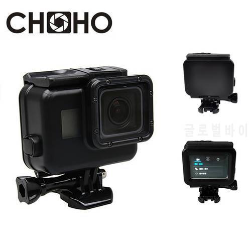 45M Waterproof Case Diving Housing Underwater + Touch Backdoor Mount Black Color for GoPro Hero 5 6 7 Black Go Pro Accessories