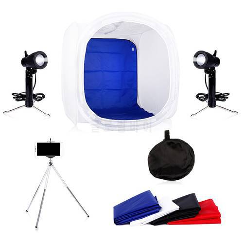 Photo Studio Soft box Kit 40 x 40CM, 50 x 50CM,60 x 60CM+Photography Tabletop Led Lighting ,Light Tents Lightbox Kit With Gift