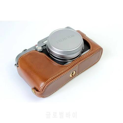 PU Leather Half Case for Fuji Fujifilm X100/X100S/X100T Digital X100T/SCamera Brown/Black/Coffe