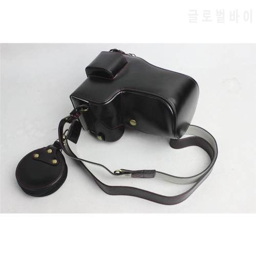 High-grade Retro Vintage PU Leather Camera Case Bag For sony ILCE-9 A9 A7R3 A73 24-70MM With Bottom Battery Opening