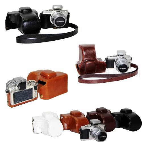 Retro Vintage Camera Bag Hard Camera case For Olympus EPL5 E-PL5 EPL6 E-PL6 EPM2 E-PM2 With Strap