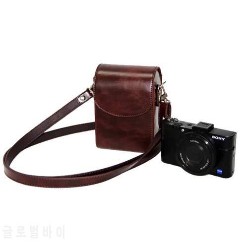Camera Bag Leather Case Cover for SONY ZV-1F ZV-1 ZV1 ZV1F RX100 VII VI VA V IV III II RX100M7 RX100M6 Norm LX7 Golf Rangefinder