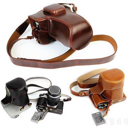 Black/Brown/Coffe Digital Camera Leather Case Cover for Olympus EM5II E-M5II Camera Charging Directly Case