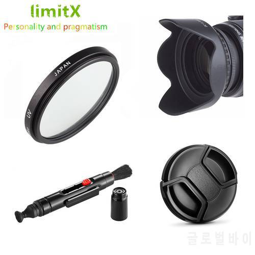 UV Filter + Lens Hood + Cap + Cleaning Pen for Sony H400 HX350 HX300 DSC-H400 DSC-HX350 DSC-HX300 Camera