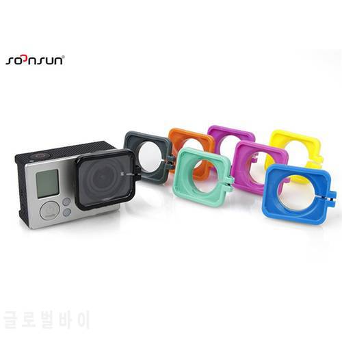 SOONSUN UV Lens Frame with Lens Filter Protector for GoPro Hero 3 Hero 4 Hero 3+ Camera