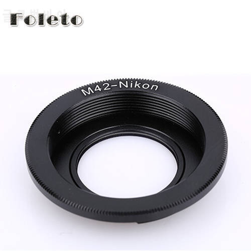 Foleto Focus Glass M42 Lenses Lens Adapter Ring For M42 Lens to for NIKON Mount Adapter with Infinity focus Glass