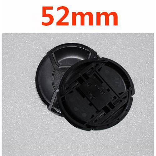 Wholesale 30pcs/lot 52mm center pinch Snap-on cap cover LOGO for nikon 52mm camera Lens