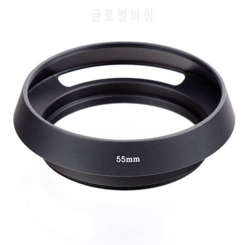 55mm Vented Curved Metal lens Hood For Leica Camera lens 55