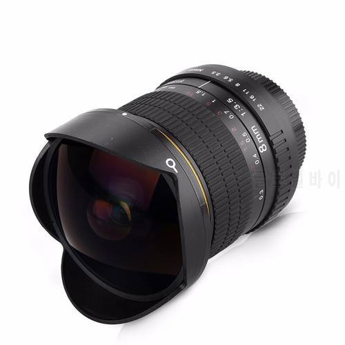 8mm F/3.0 Ultra Wide Angle Fisheye Lens for APS-C/ Full Frame for Nikon D800 D700 D3200 D5200 D5500 D7000 D7200 D90 DSLR Camera