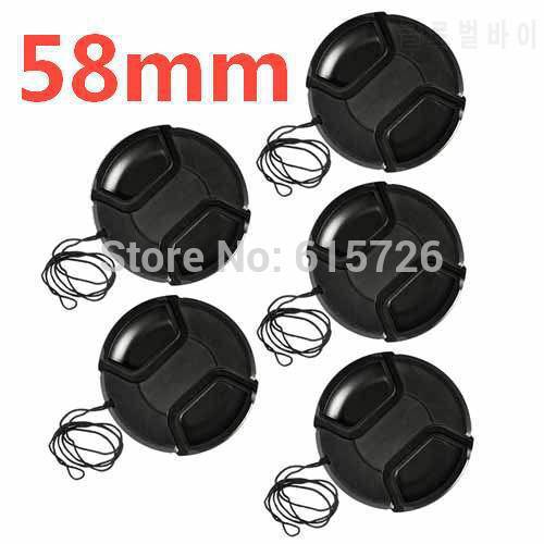 10pcs/lot 58mm center pinch Snap-on cap cover for camera 58 mm Lens