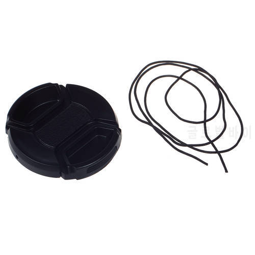 MLLSE 1pc 46mm center pinch snap Lens Cap For Cameras Universal With String DA0515
