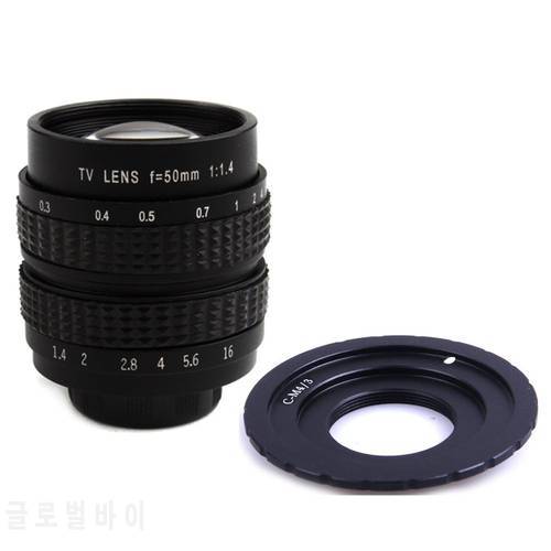 Fujian 50mm F1.4 CCTV Movie Lens+C Mount to Micro 4/3 m4/3 EPL5 EPM3 EPL7 OM-D