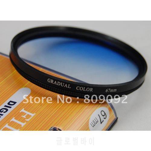 67mm Gradual Blue Color Lens Filter