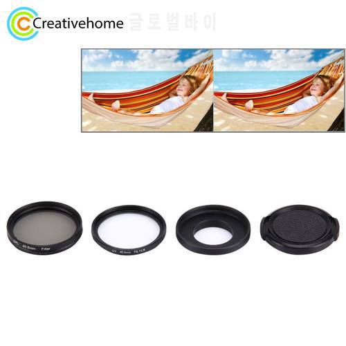 40.5mm Lens Cap CPL Filter Circular Polarizer & UV Filter for Olympus Sony Nikon Canon Hoya Waterproof Housing Case Adapter Ring