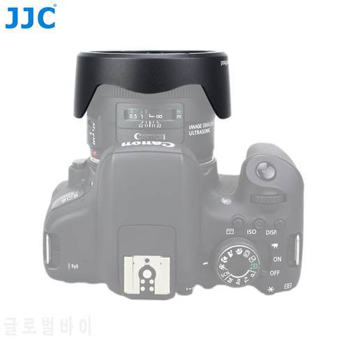 JJC EW-65B Reversible Camera Lens Hood ABS Compatible with Canon EF 24mm/28mm F2.8 IS USM & RF 24mm F1.8 MACRO IS STM Lens Black