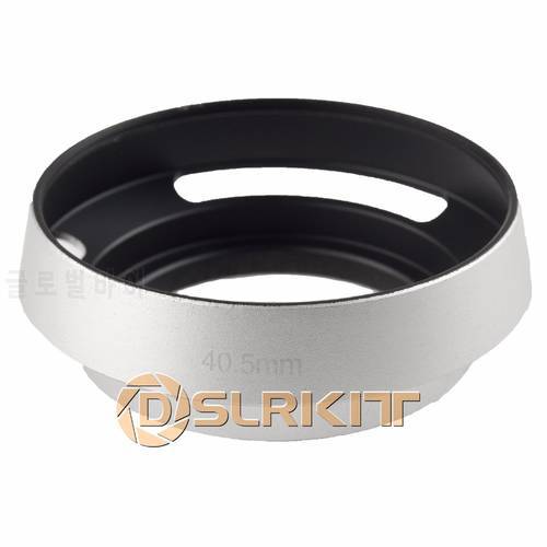 40.5mm Silver Metal Vented Lens Hood for Canon Olympus Leica M Contax Fujifilm Sony