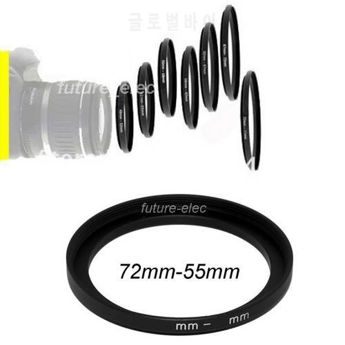 1x New Pro 72mm to 55mm 72-55 72 55 mm Metal Step-Up Step Up Ring Camera Lenses Lens Hood Holder Filter Filters Stepping Adapter