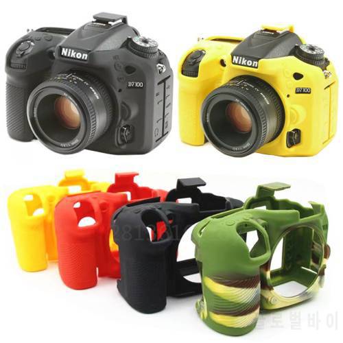 Nice Soft Silicone Rubber DSLR Camera Video Bag For Nikon D7100 D7200 Protective Body Cover Case Skin Camera Bag