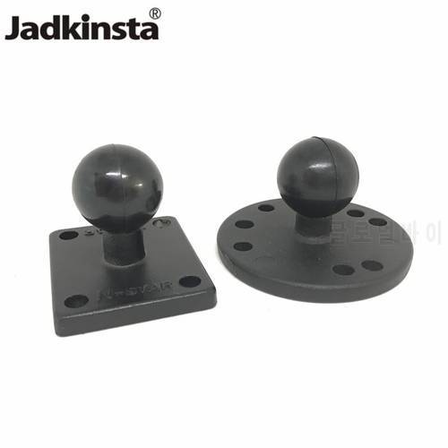 Jadkinsta 1 or 1.5 inch Rubber Ball Mount to Aluminum Motorcycle Round Square Mounting Base for Gopro Camera Cellphones
