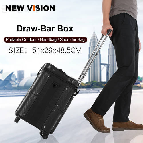 Roller Bag for Photography Photo Video Studio on Location Shoots , Outdoor Shooting Draw-Bar Box Stuido Flash Carry Case