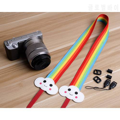 Lovely Rainbow Camera Neck Strap Camera Belt Protective Strap For Canon Nikon Sony Pentax Fujifilm Samsung Panasonic Leica